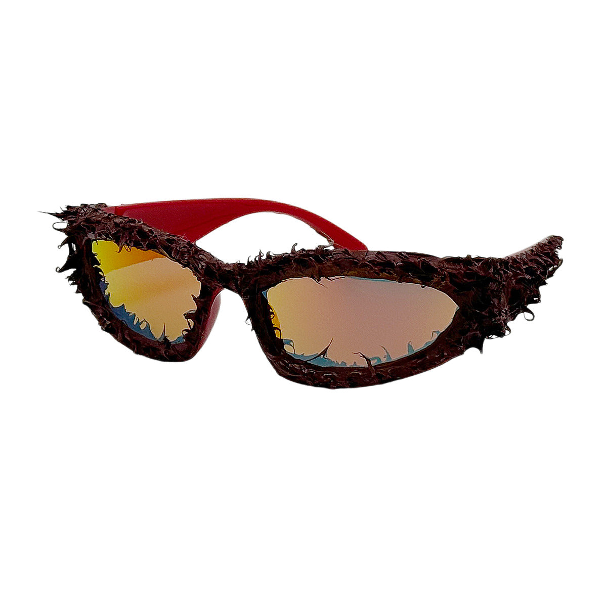 Damen Sportliche Sonnenbrille mit innovativem, kunstvollem Rahmen Karnz