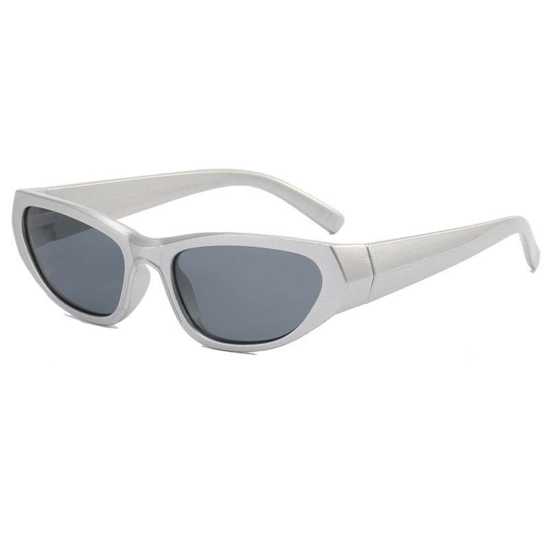Damen modische Sonnenbrille mit verspiegelten Gläsern Karnz