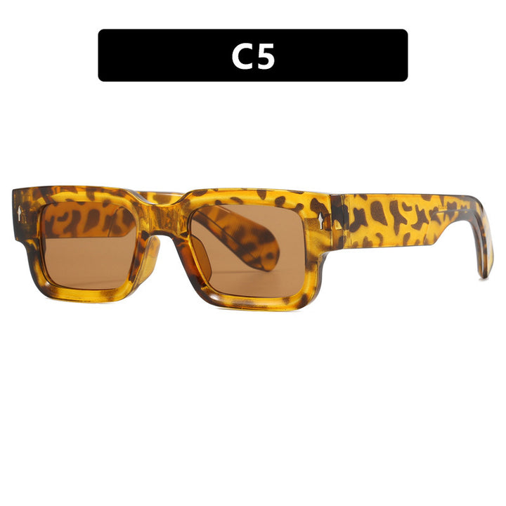 Damen modische quadratische Sonnenbrille mit markantem Design Karnz