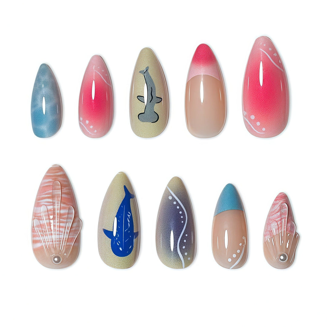 Kreative ozeanische Nagelkunst Karnz