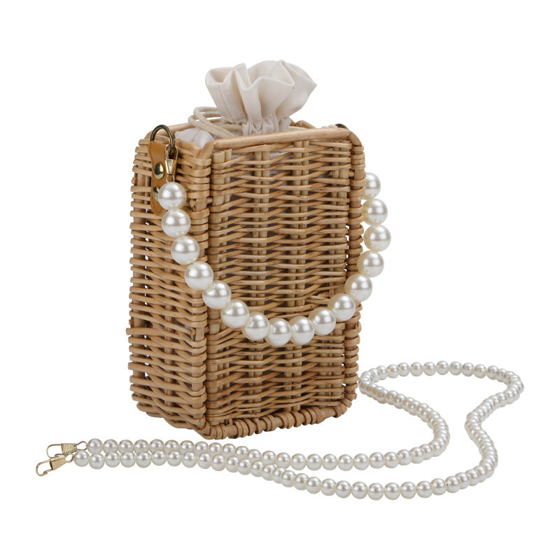 Damen Perlenverzierte Handtasche Karnz