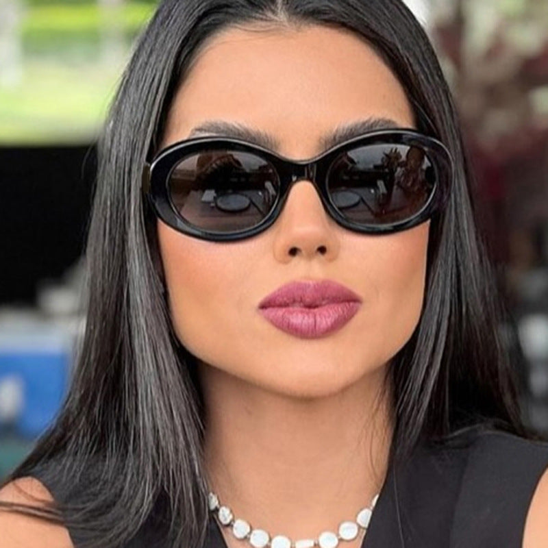 Damen runde Sonnenbrille mit elegantem Kunststoffrahmen und UV-Schutz Karnz