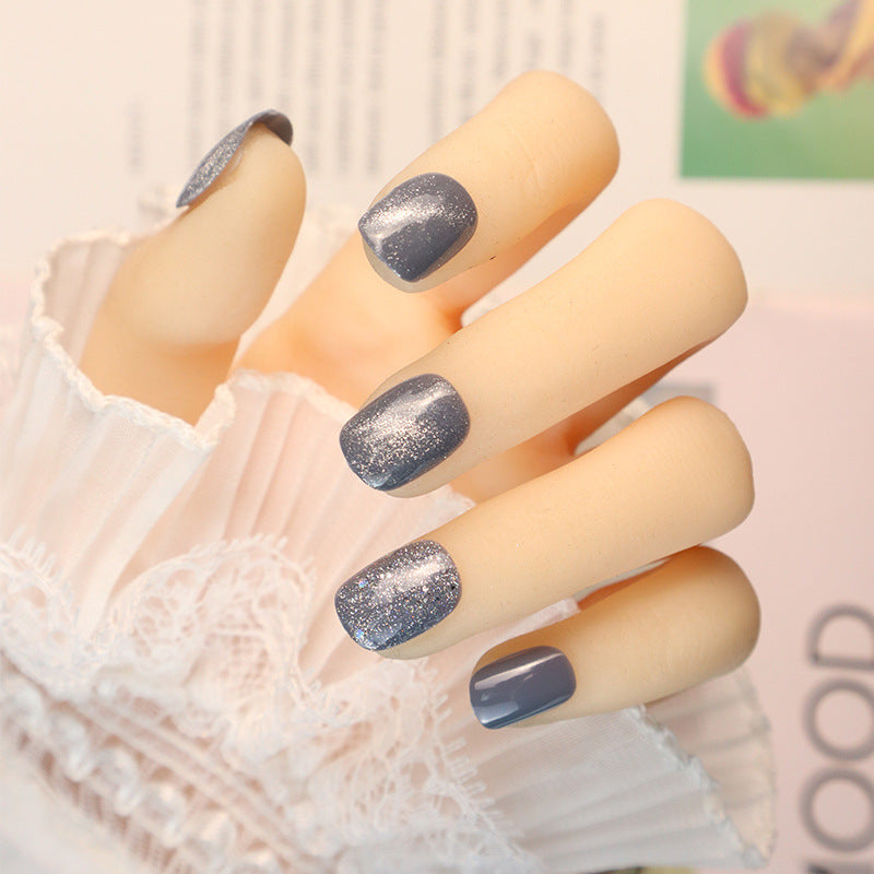 Glänzendes Ombre Druck-Nagelset Karnz