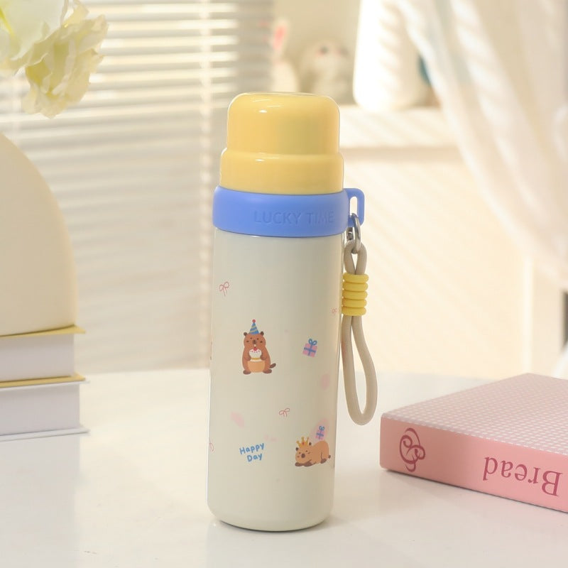 Damen Isolierflasche mit Tiermotiv und Trageschlaufe Karnz