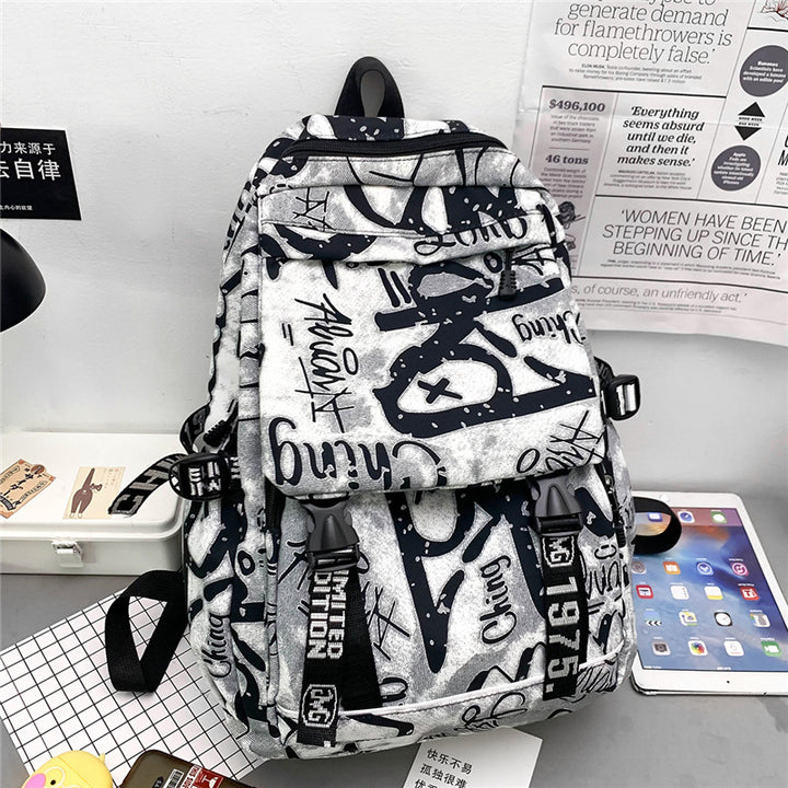 Urban Graffiti Print Rucksack