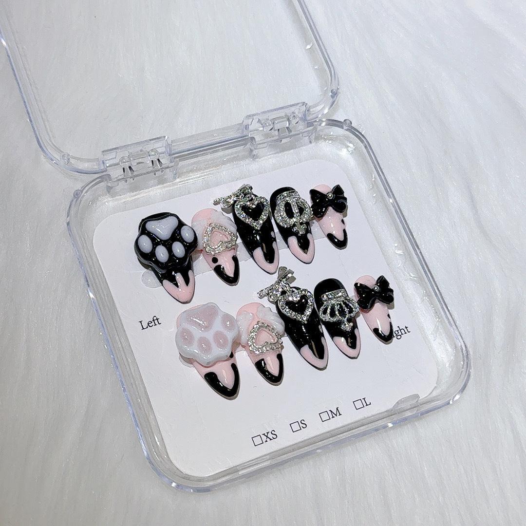 Dekorative Press-On Nagelkunst Spitzen Set
