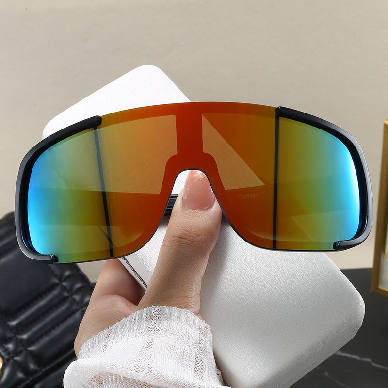 Damen modische Sportsonnenbrille mit breitem UV-Schutz Karnz