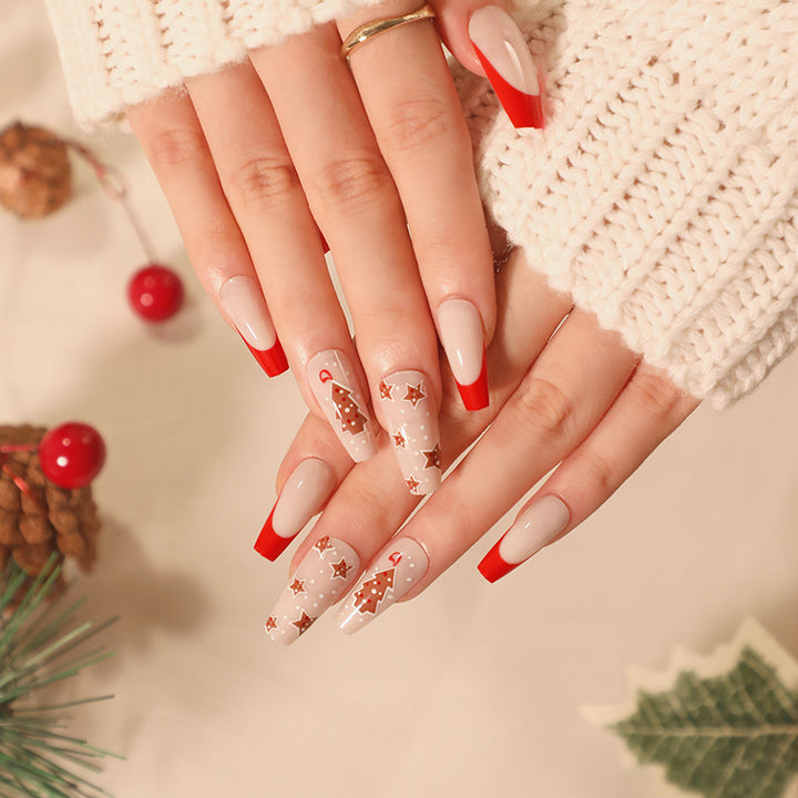 Elegante Acryl-Nägel mit goldenen Akzenten Karnz