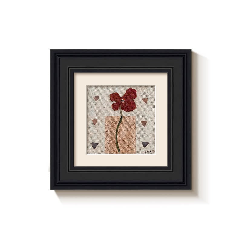 Gerahmtes florales Kunstwerk