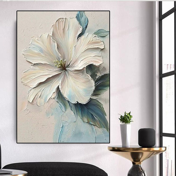 Strukturiertes floral Canvas Wanddekor