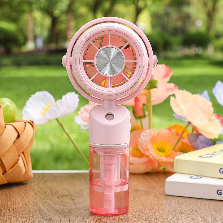 Damen tragbarer Mini-Ventilator mit integrierter Nebelfunktion Karnz