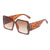 Damen oversized Sonnenbrille im trendigen Leopardenmuster Karnz