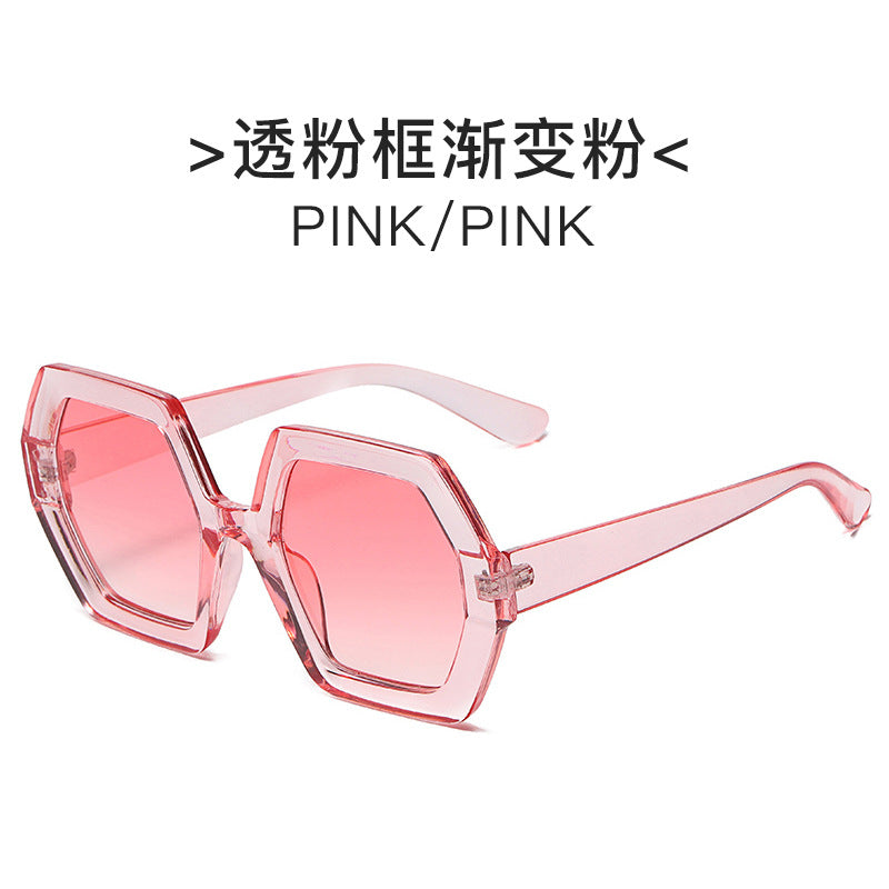 Damen extravagante hexagonale Sonnenbrille Karnz