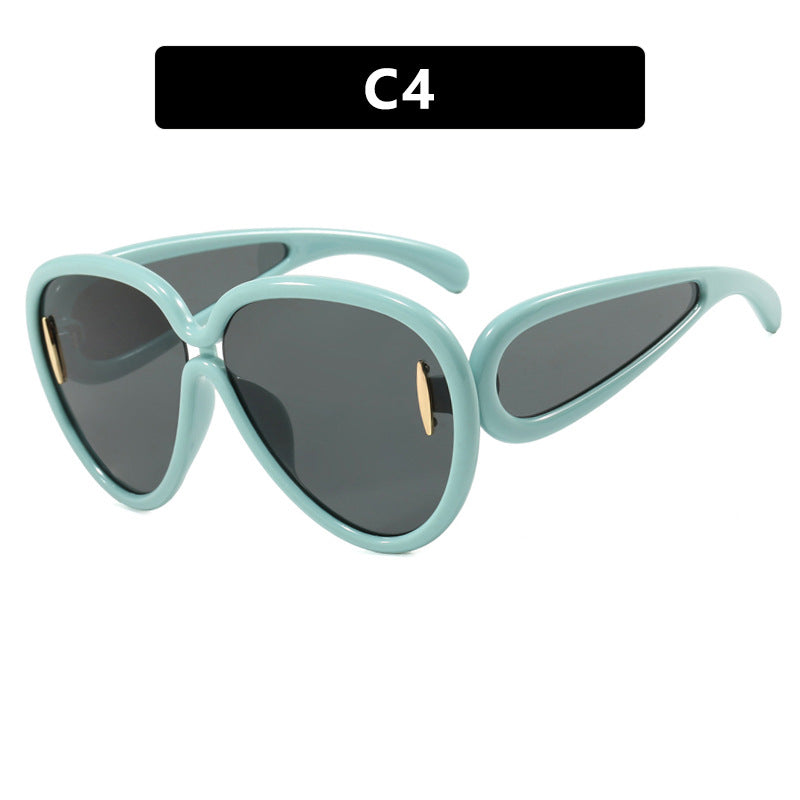 Damen extravagante Sonnenbrille im kreativen Design Karnz