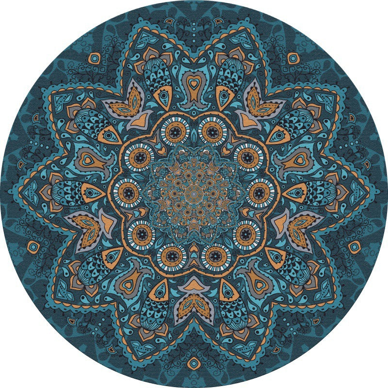 Mandala-inspirierter dekorativer Teppich Karnz