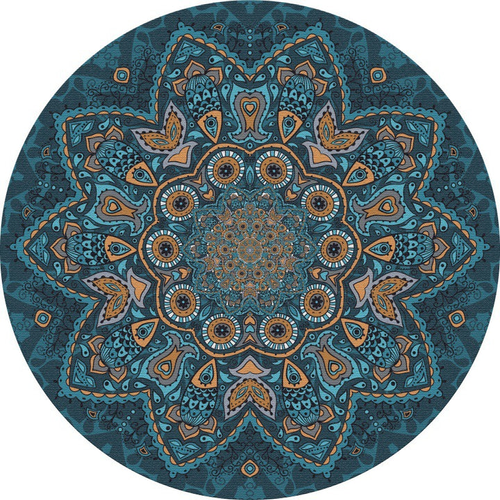 Mandala-inspirierter dekorativer Teppich Karnz