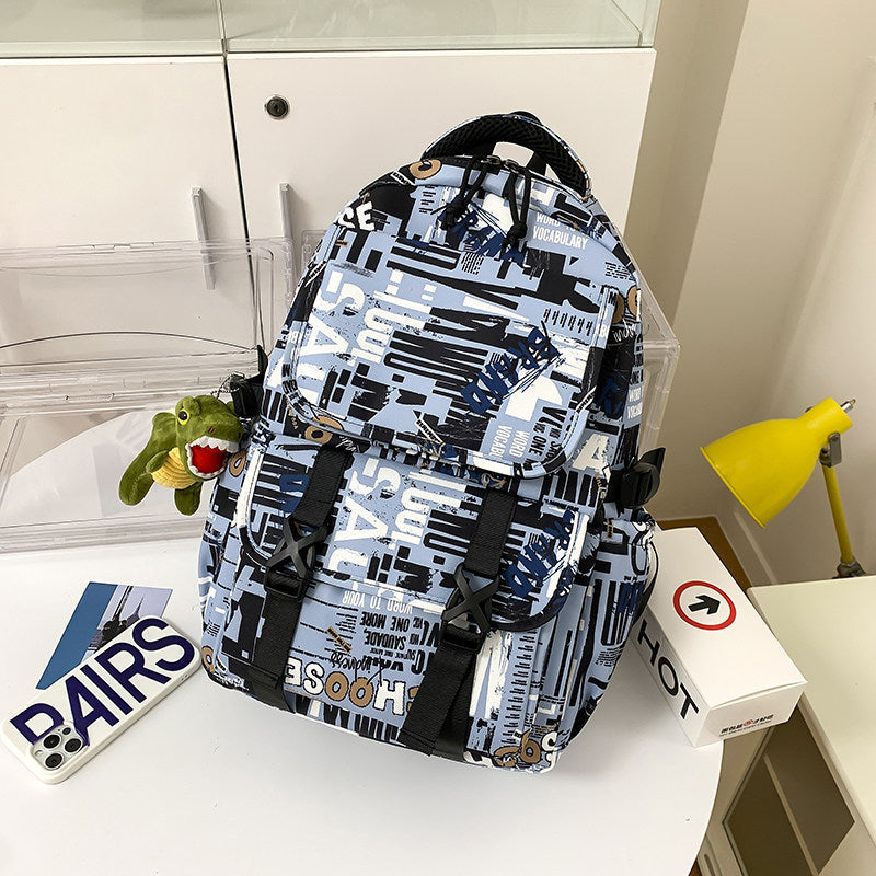 Vielseitiger Grafikdruck-Rucksack