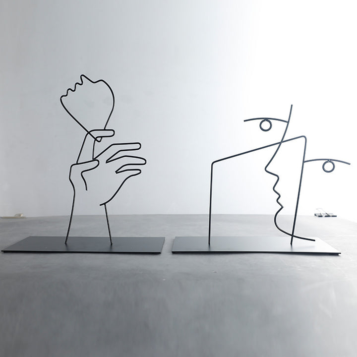 Abstrakte Linienkunst Skulptur