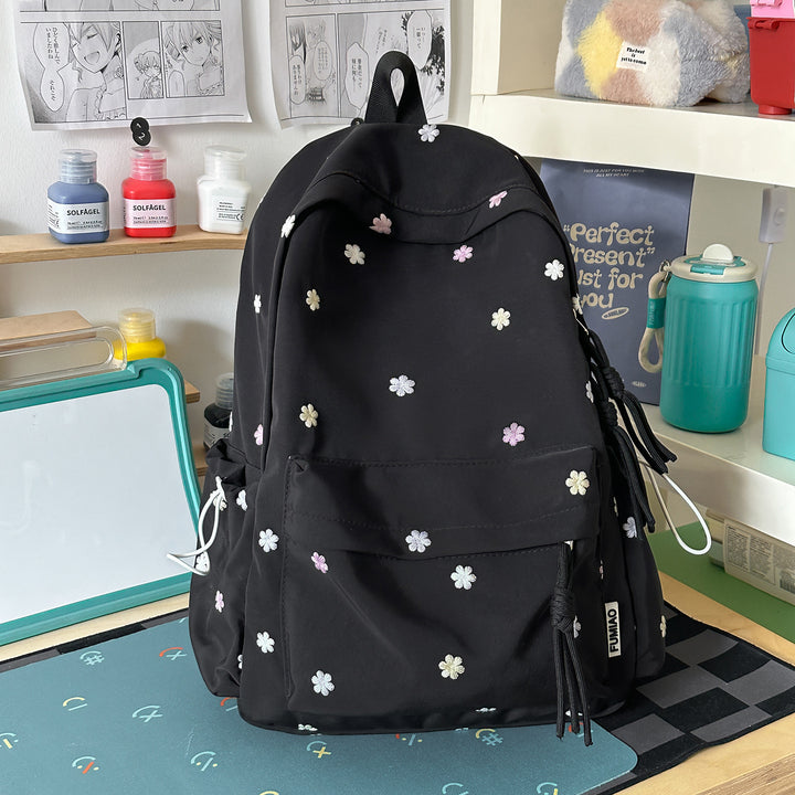 Bestickter Blumenmuster-Rucksack Karnz