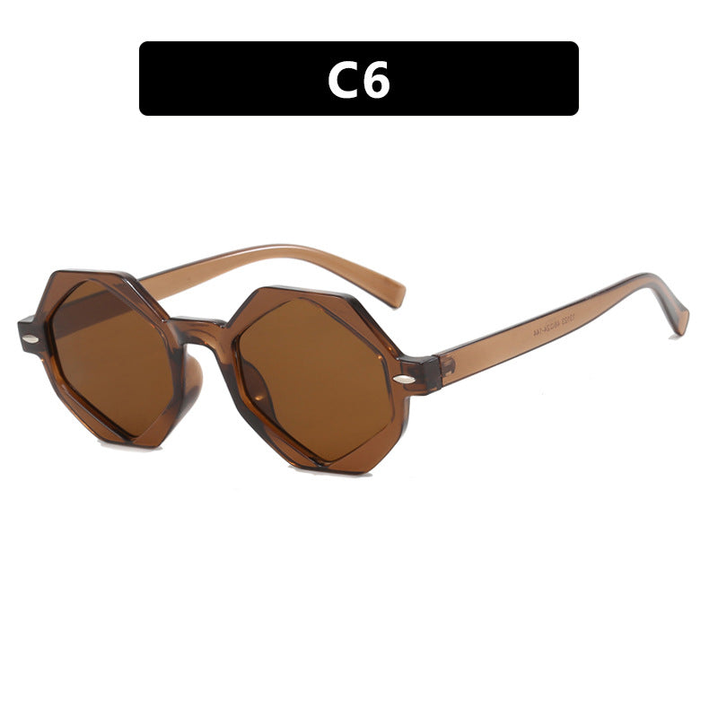 Damen trendige Sonnenbrille im modernen Achtkant-Design Karnz