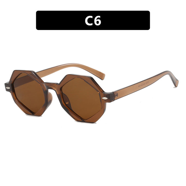 Damen trendige Sonnenbrille im modernen Achtkant-Design Karnz