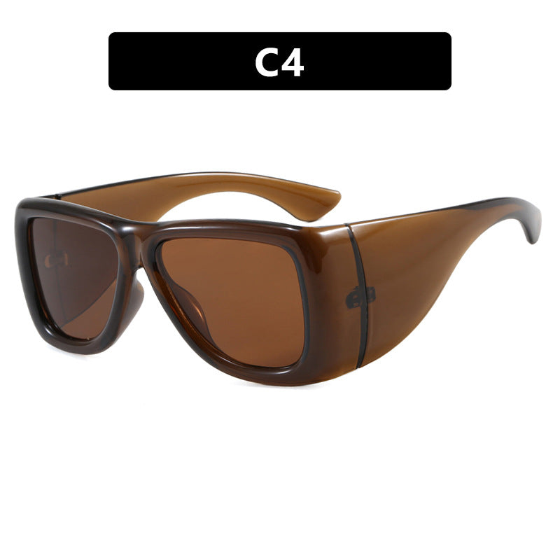 Damen trendige oversized Sonnenbrille mit markantem Schildpatt-Design Karnz
