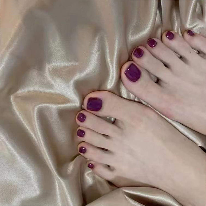 Elegante Gel Press-On Zehennägel