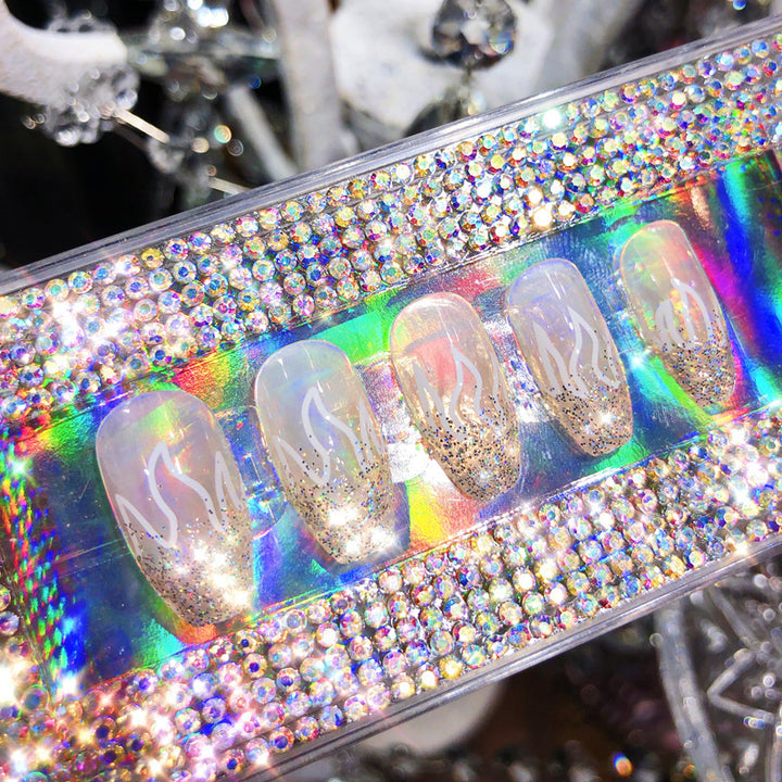 Glamouröse Acryl Press-On Nagel Set