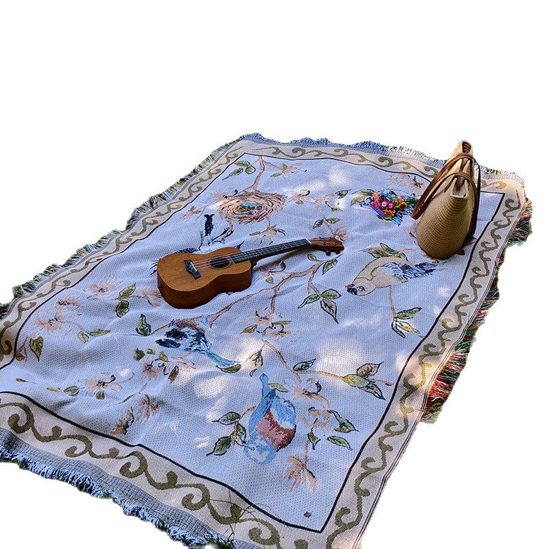 Künstlerisch Floral Musterteppich Wurfdecke