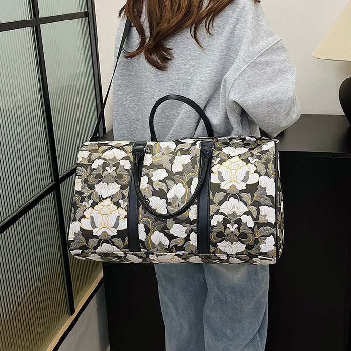 Elegante Blumenmuster Reise Duffle Bag Karnz