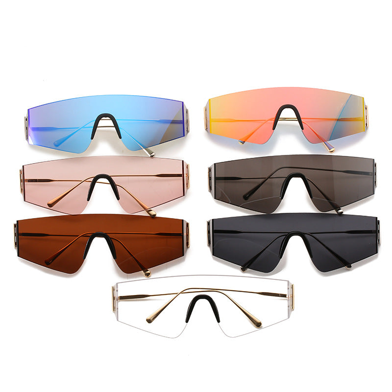 Damen futuristische Oversized-Sonnenbrille Karnz