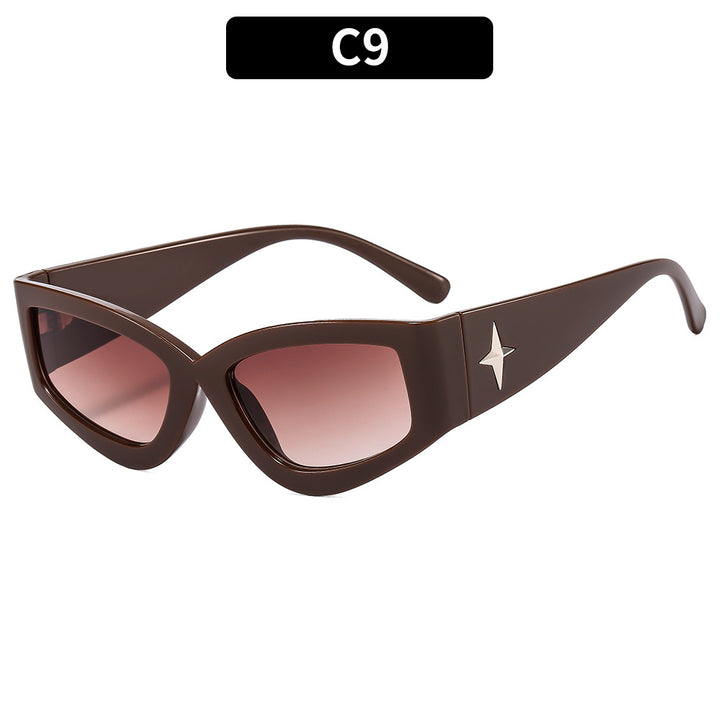 Schicke Cat-Eye-Sonnenbrillen mit elegantem Sternenmotiv