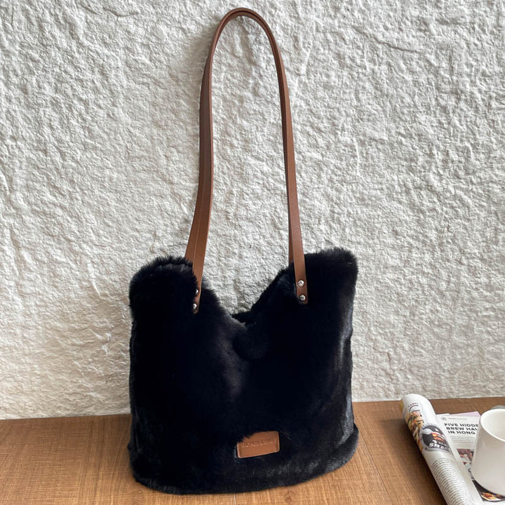Plüsch Kunstfell Schultertasche