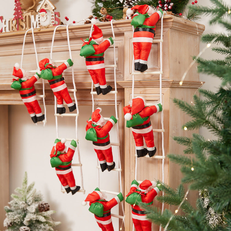 Dekorative Weihnachtsmann-Kletterfigur Karnz