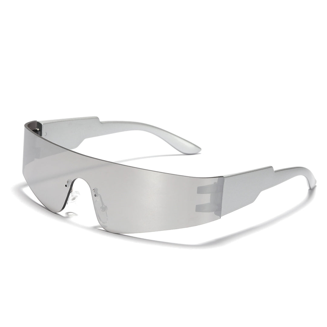 Damen futuristische Sport-Sonnenbrille mit optimalem UV-Schutz Karnz