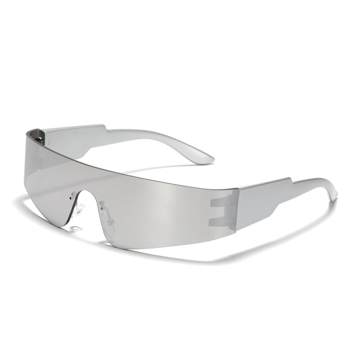 Damen futuristische Sport-Sonnenbrille mit optimalem UV-Schutz Karnz