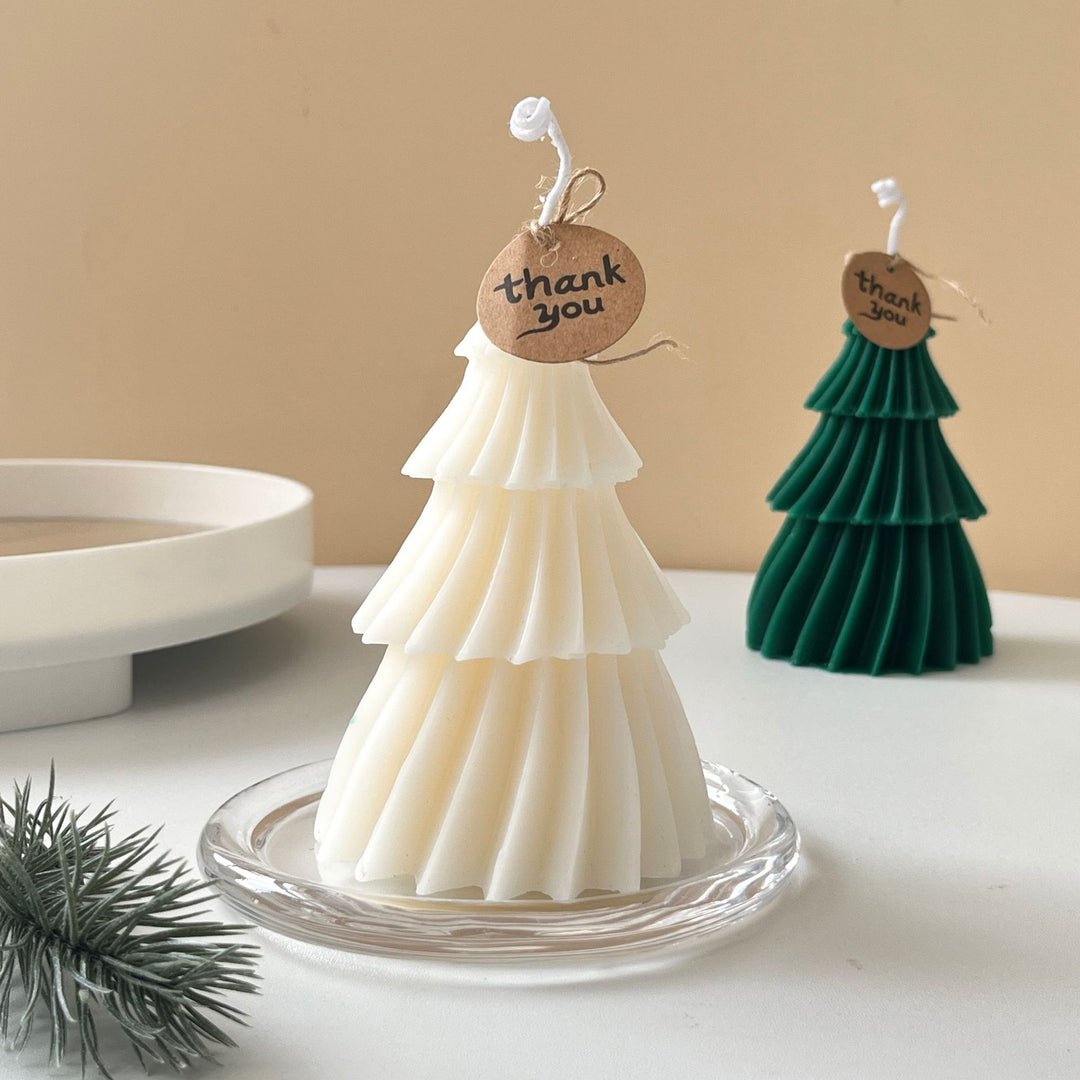 Schichtige Bubble Weihnachtsbaum Skulptur Kerze mit Stern Spitze