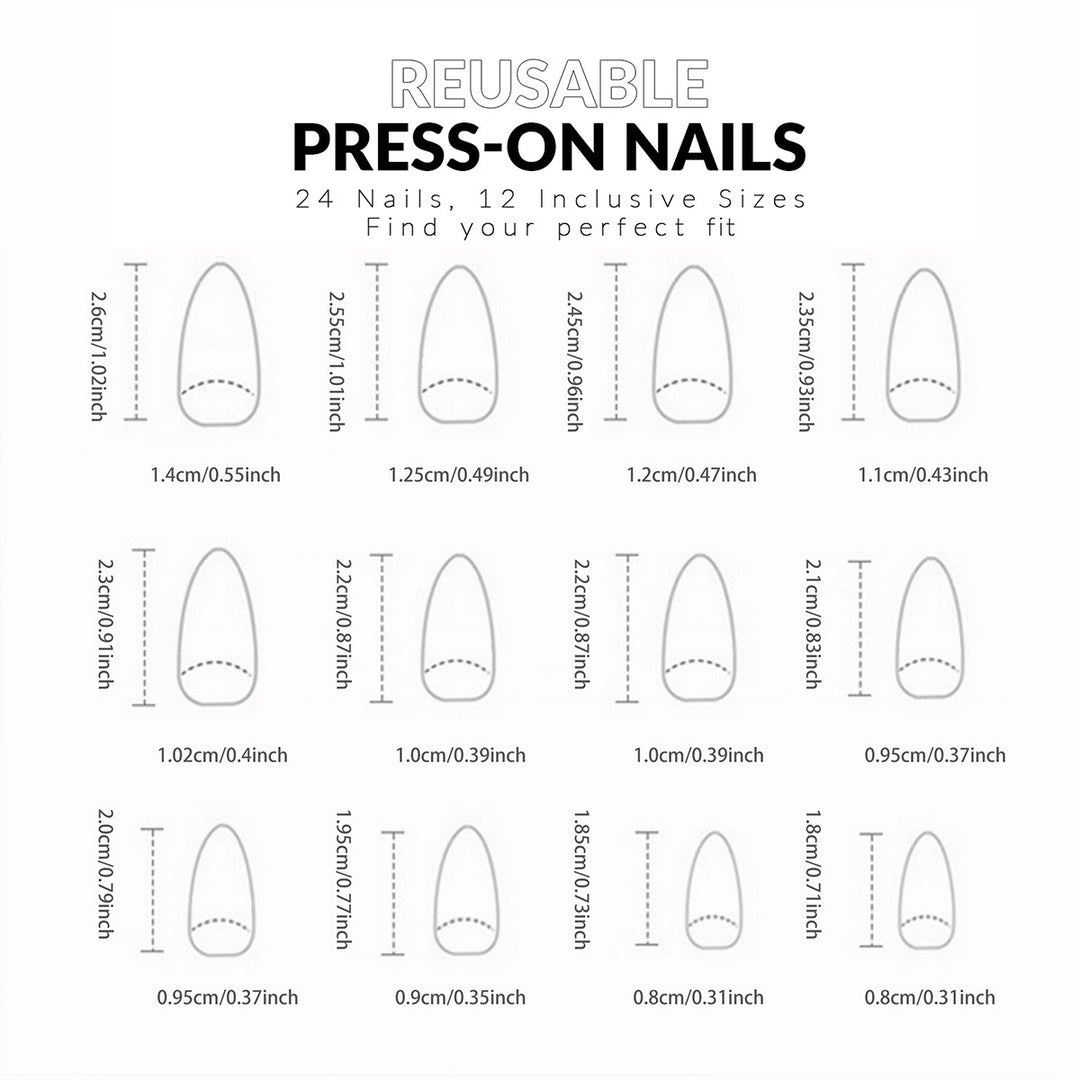 Dekorative florale Press-On Nagelspitzen Karnz