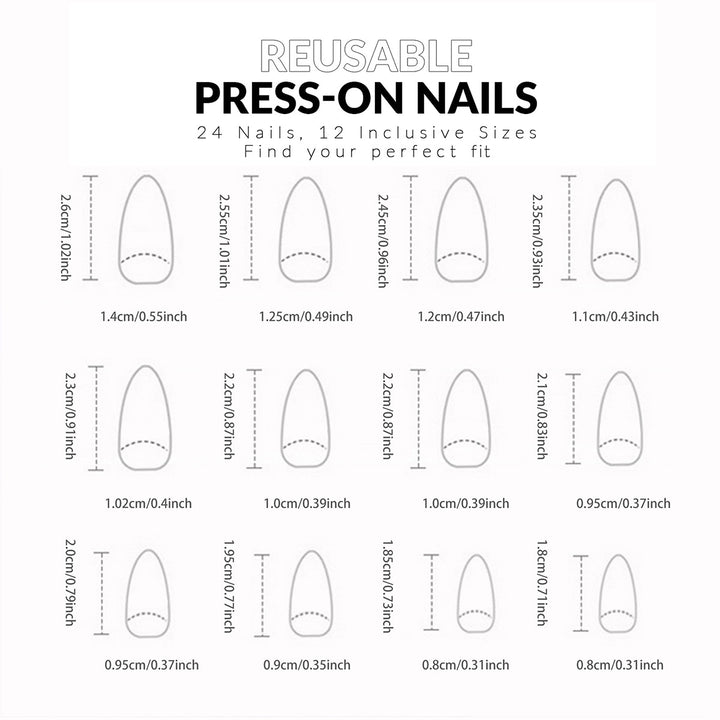 Dekorative florale Press-On Nagelspitzen Karnz