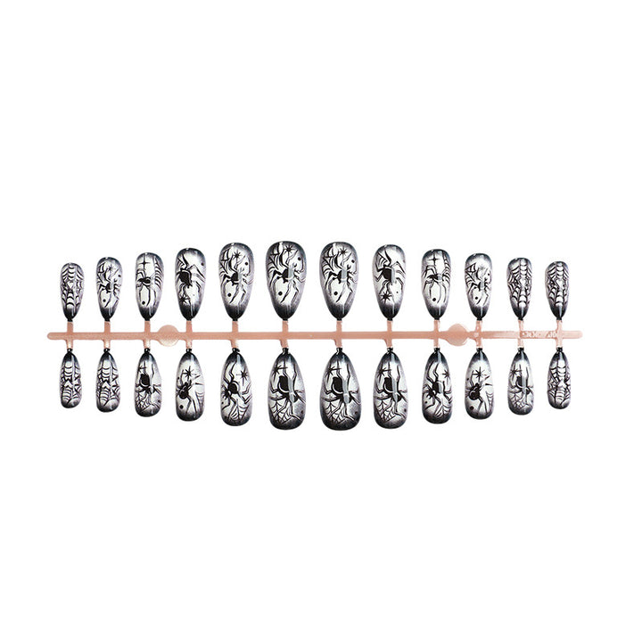 Gothic-Spinnen-Themen-Presse-Nagelkunst