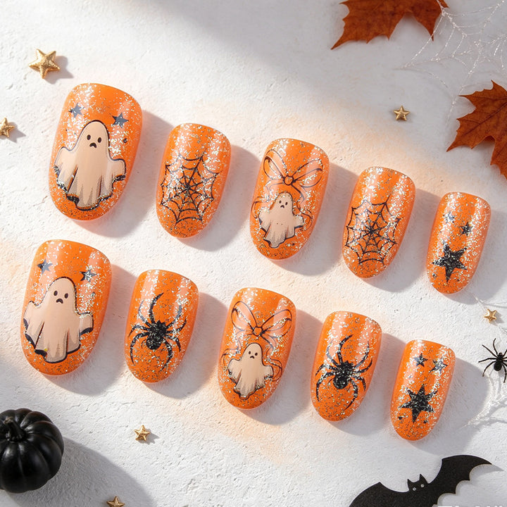 Spooky Themed Glitter Nagelkunst Set Karnz