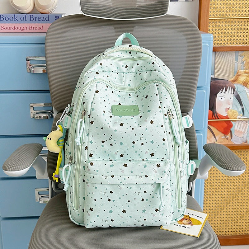 Stern-Druck Multi-Taschen Rucksack Karnz
