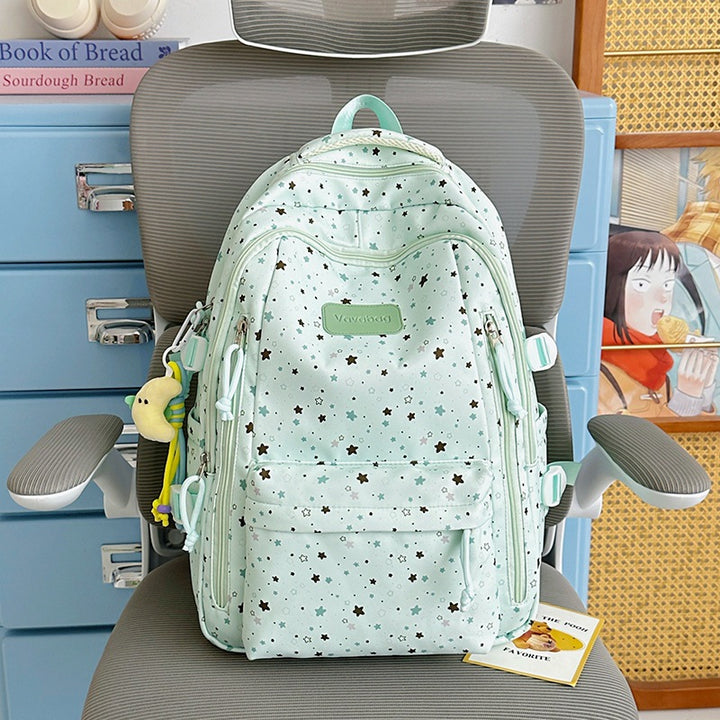 Stern-Druck Multi-Taschen Rucksack Karnz