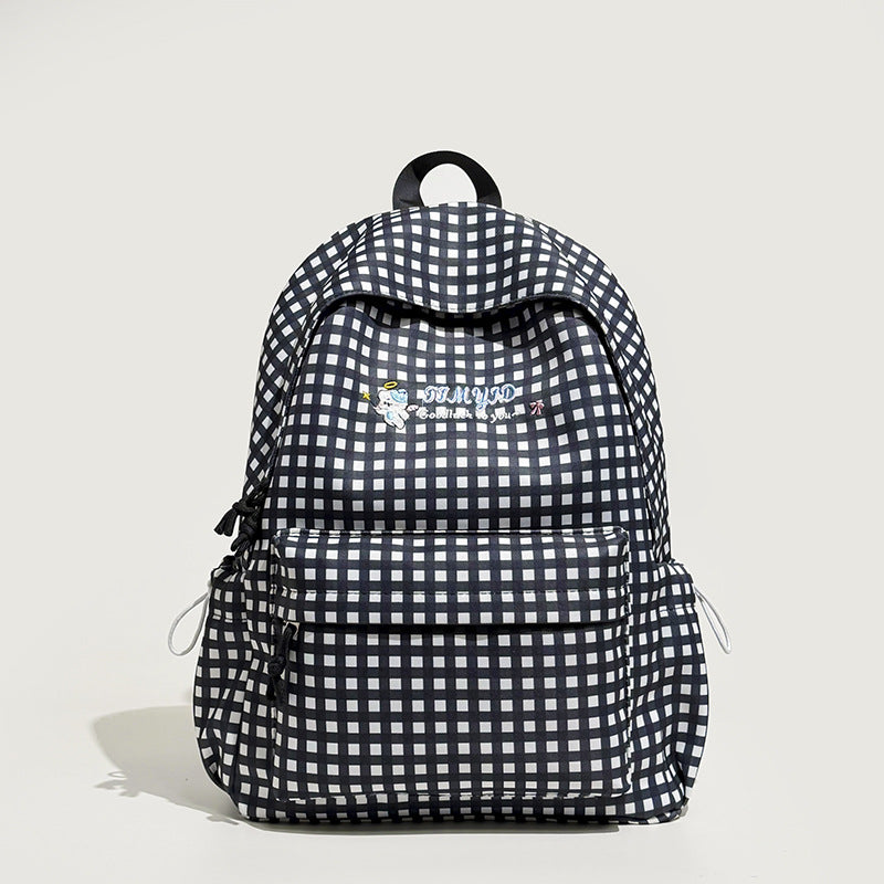 Süße Gingham-Muster Rucksack Karnz