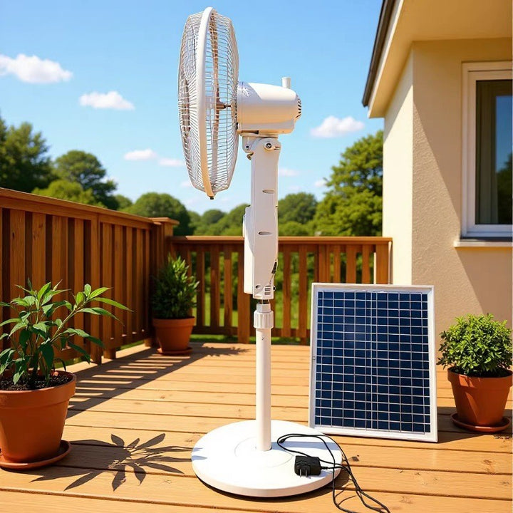 Unisex Solar-Betriebener Standventilator mit modernem Design und effizienter Luftzirkulation Karnz