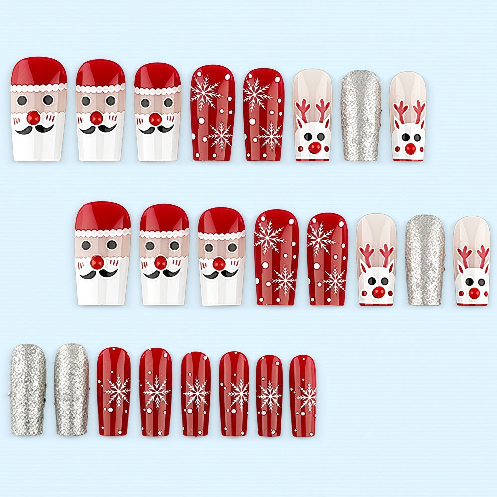 Kreatives Kunstnagelset mit festlichen Weihnachtsmotiven Karnz