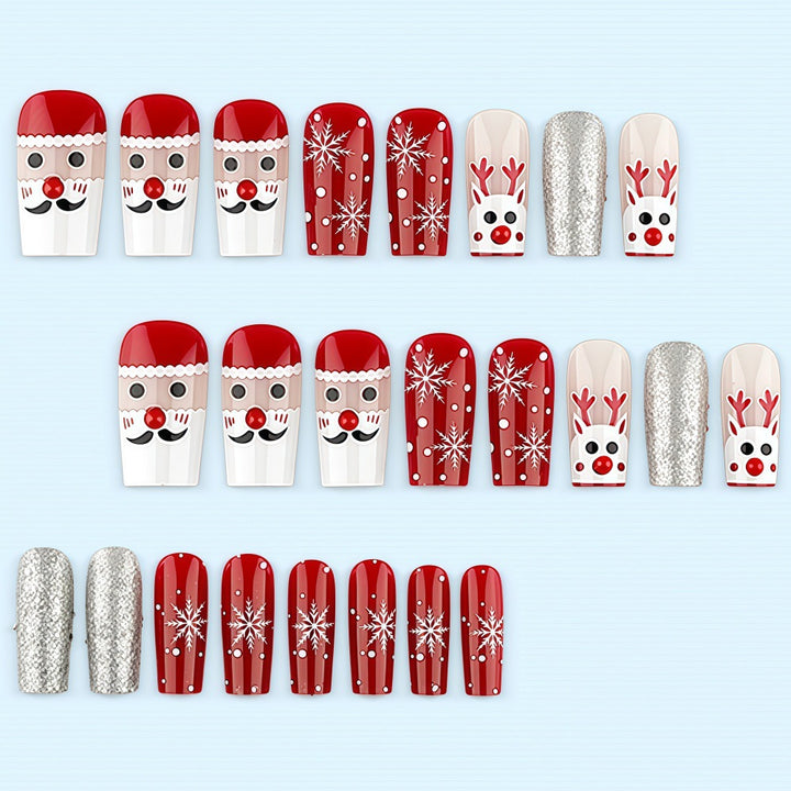 Kreatives Kunstnagelset mit festlichen Weihnachtsmotiven Karnz