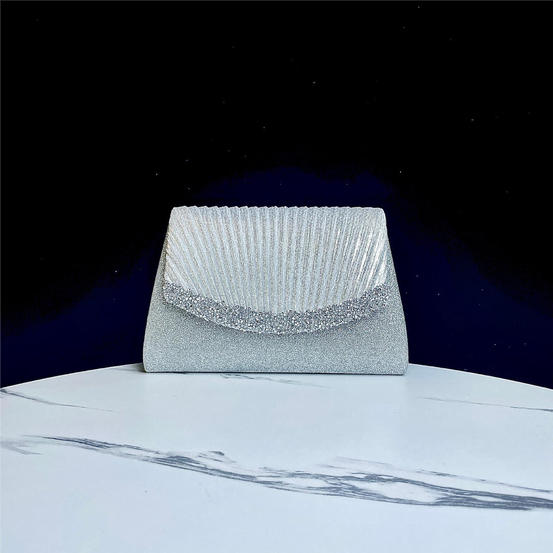 Faltete Satin Abend-Clutch