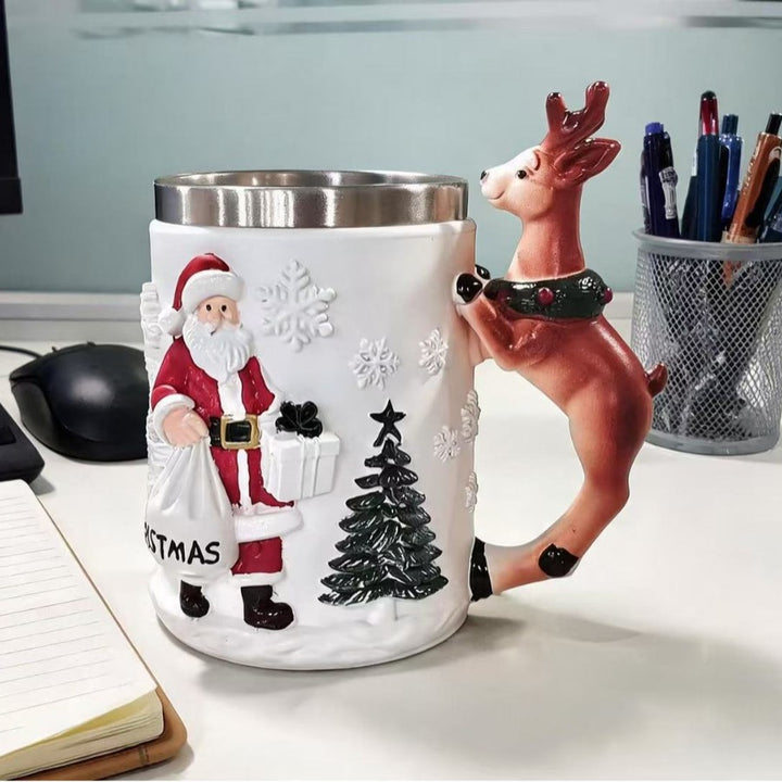 Lustige Weihnachtsmann Kaffeetasse Karnz