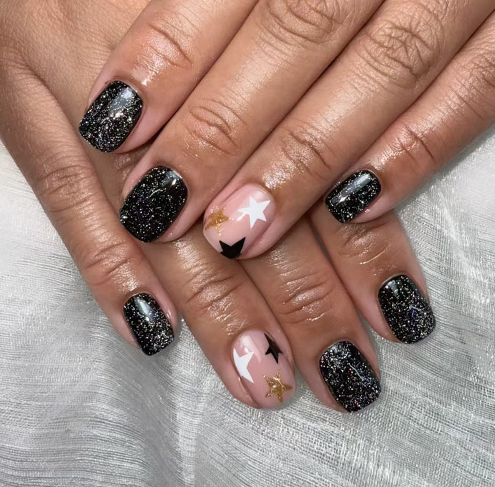Funkelndes Sternen-Themen Nagelkunstset